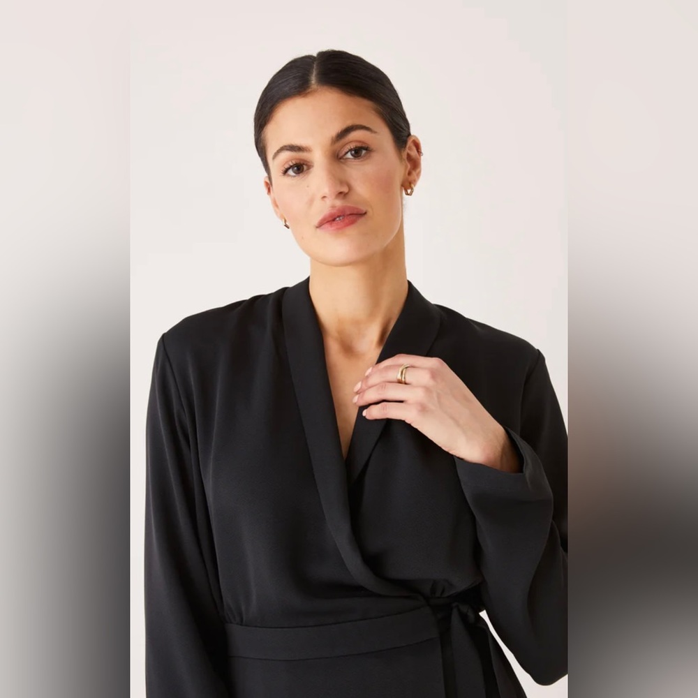 Frank & Oak The Wrap Satin Dress - Picture 4 of 9